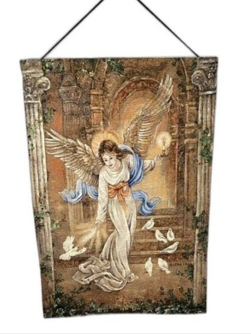 Lena Liu Angel Of Light Tapestry Wall Hanging Made In USA Tag Attached